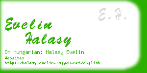 evelin halasy business card